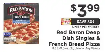 ShopRite Deep Dish Singles & French Bread Pizza offer