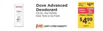 ShopRite Advanced Deodorant offer