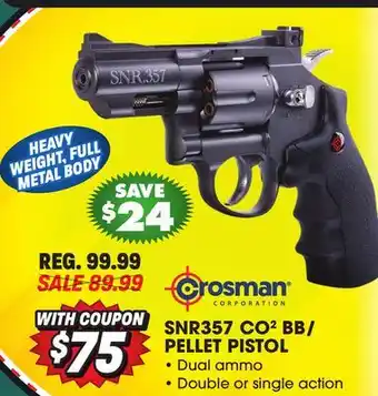 Big 5 Crosman SNR357 CO2 BB/ PELLET PISTOL offer