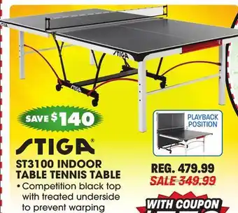 Big 5 Stiga ST3100 Indoor Table Tennis Table offer