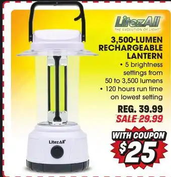 Big 5 LitezAll 3500-Lumen Rechargeable Lantern offer