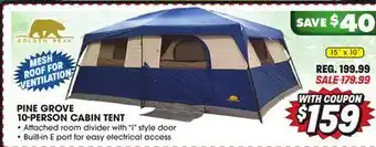 Big 5 Golden Bear Pine Grove 10-Person Cabin Tent offer