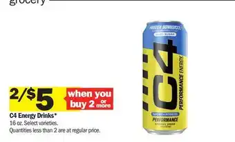 Meijer C4 Energy Drinks offer