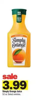 Meijer Simply Orange Juice offer