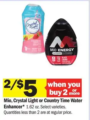 Meijer Mio, Crystal Light or Country Time Water Enhancer offer