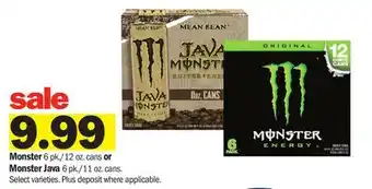 Meijer Monster 6 pk./12 oz. cans or Monster Java 6 pk./11 oz. cans offer