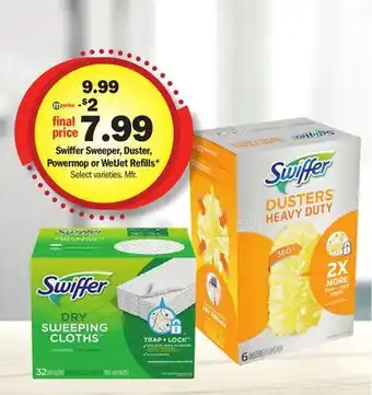 Meijer Swiffer Sweeper, Duster, Powermop or WetJet Refills offer