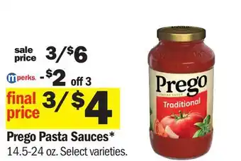 Meijer Prego Pasta Sauces offer