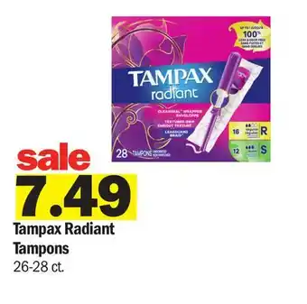 Meijer Tampax Radiant Tampons offer