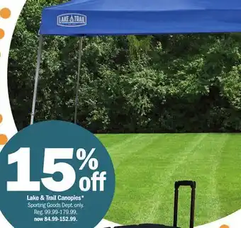 Meijer Lake & Trail Canopies offer
