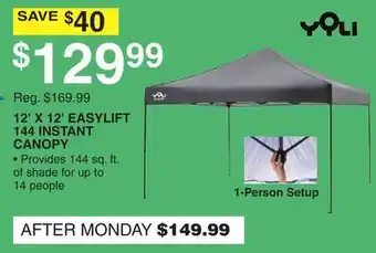 Dunham's Sports YQLI 12' X 12' EASYLIFT 144 INSTANT CANOPY offer