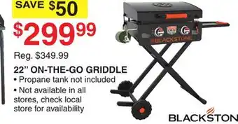 Dunham's Sports BLACKSTONE 22 ON-THE-GO GRIDDLE offer