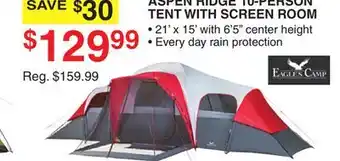 Dunham's Sports ASPEN RIDGE 10-PERSON TENT WITH SCREEN ROOM offer