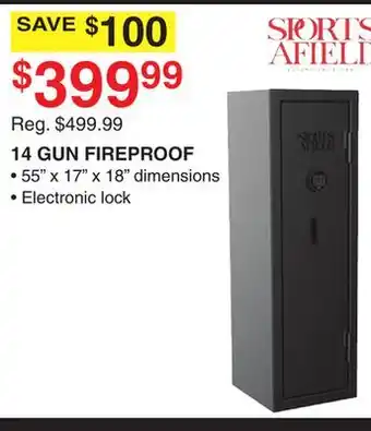 Dunham's Sports SPORTS AFIELD 14 GUN FIREPROOF offer