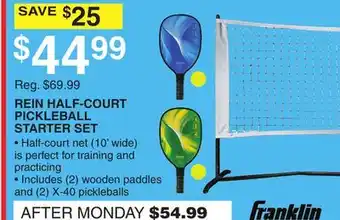 Dunham's Sports FRANKLIN REIN HALF-COURT PICKLEBALL STARTER SET offer