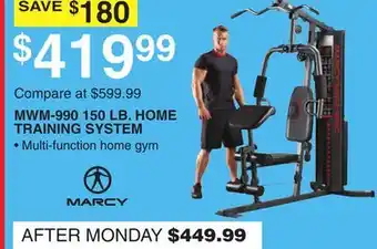 Dunham's Sports MARCY MWM-990 150 LB. HOME TRAINING SYSTEM offer