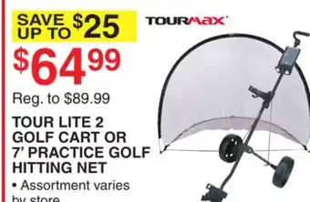 Dunham's Sports TOURMAX TOUR LITE 2 GOLF CART OR 7' PRACTICE GOLF HITTING NET offer
