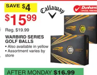 Dunham's Sports WARBIRD SERIES GOLF BALLS offer