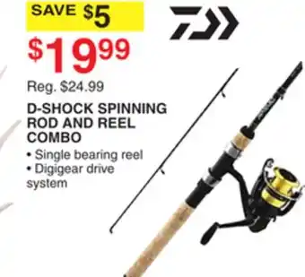 Dunham's Sports D-SHOCK SPINNING ROD AND REEL COMBO offer