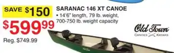 Dunham's Sports SARANAC 146 XT CANOE offer