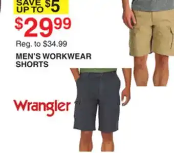 Dunham's Sports WRANGLER MEN'S WORKWEAR SHORTS offer