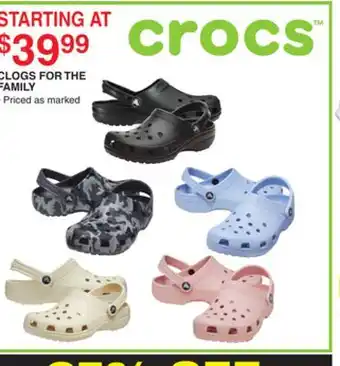 Dunham's Sports CROCS CLOGS FOR THE FAMILY offer