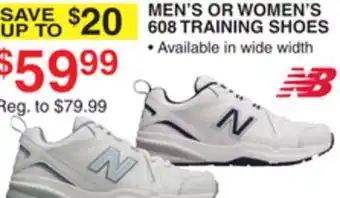 Dunham's Sports NEW BALANCE MEN'S OR WOMEN'S 608 TRAINING SHOES offer