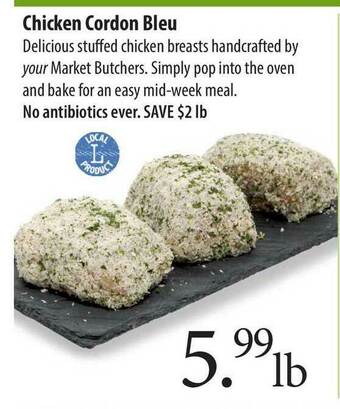 Market of Choice Chicken Cordon Bleu offer