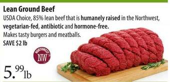 Market of Choice Lean Ground Beef offer
