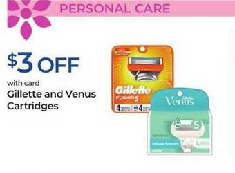 Rite Aid Gillette And Venus Cartridges offer