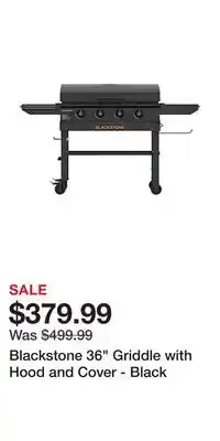 BJ’s Blackstone 36 Griddle with Hood and Cover - Black offer