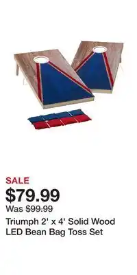 BJ’s Triumph 2' x 4' Solid Wood LED Bean Bag Toss Set offer