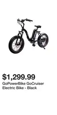 BJ’s GoPowerBike GoCruiser Electric Bike - Black offer