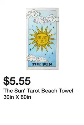 Five Below The Sun' Tarot Beach Towel 30in X 60in offer