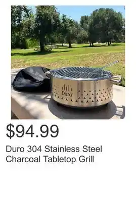 Costco Duro 304 Stainless Steel Charcoal Tabletop Grill offer