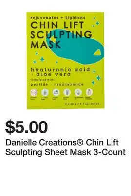 Five Below Danielle Creations Chin Lift Sculpting Sheet Mask 3-Count offer