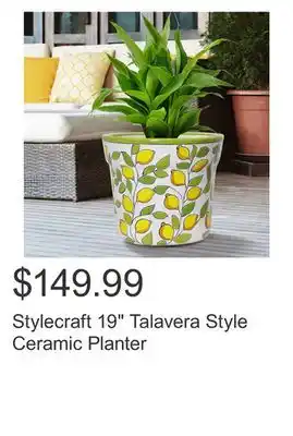 Costco Stylecraft 19 Talavera Style Ceramic Planter offer