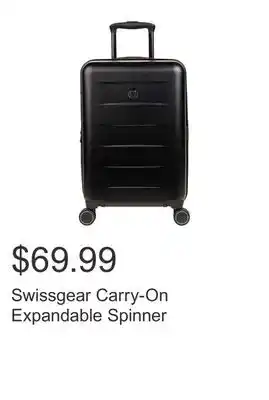 Costco Swissgear Carry-On Expandable Spinner offer