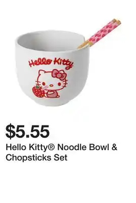 Five Below Hello Kitty Noodle Bowl & Chopsticks Set offer