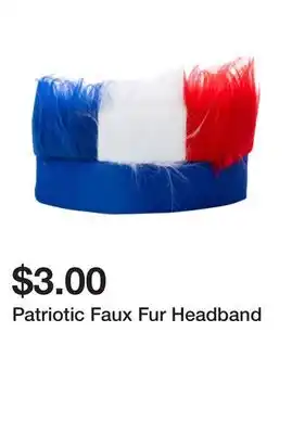 Five Below Patriotic Faux Fur Headband offer