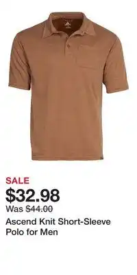 Cabela's Ascend Knit Short-Sleeve Polo for Men offer