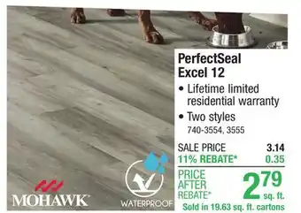 Menards Mohawk PerfectSeal Excel 12 Southwick Pine 7-1/2 x 47-1/4 Waterproof Laminate Flooring (19.63 sq.ft/ctn) offer