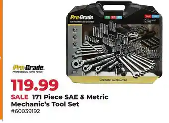 Runnings Pro-Grade 171 Piece SAE & Metric Mechanic's Tool Set offer