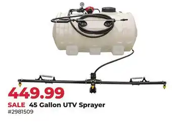 Runnings Fimco 45 Gallon UTV Sprayer offer