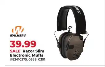Runnings Walker's Razor Slim Electronic Muffs offer