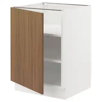 Ikea Sektion Base cabinet with shelves, white/tistorp brown walnut effect, 24x24x30 offer