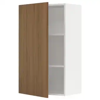 Ikea Sektion Wall cabinet, white/tistorp brown walnut effect, 24x15x40 offer