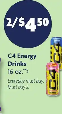 Family Dollar C4 Energy Drinks offer