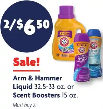 Family Dollar Arm & Hammer Liquid 32.5-33 oz. or Scent Boosters 15 oz offer