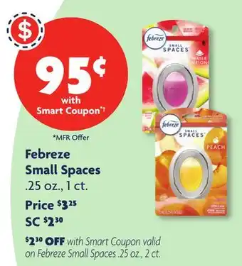 Family Dollar Febreze Small Spaces offer